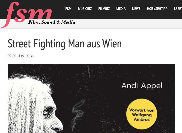Screenshot von der Seite "Film, Sound & Media"